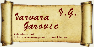 Varvara Garović vizit kartica